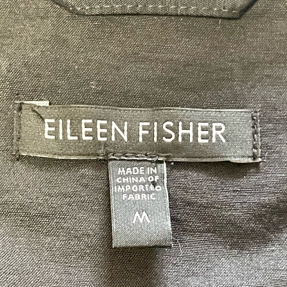 SOLD OUT EILEEN FISHER Cotton Nylon Stand Collar Coat
Black Mid-Length Jacket - Picture 15 of 16